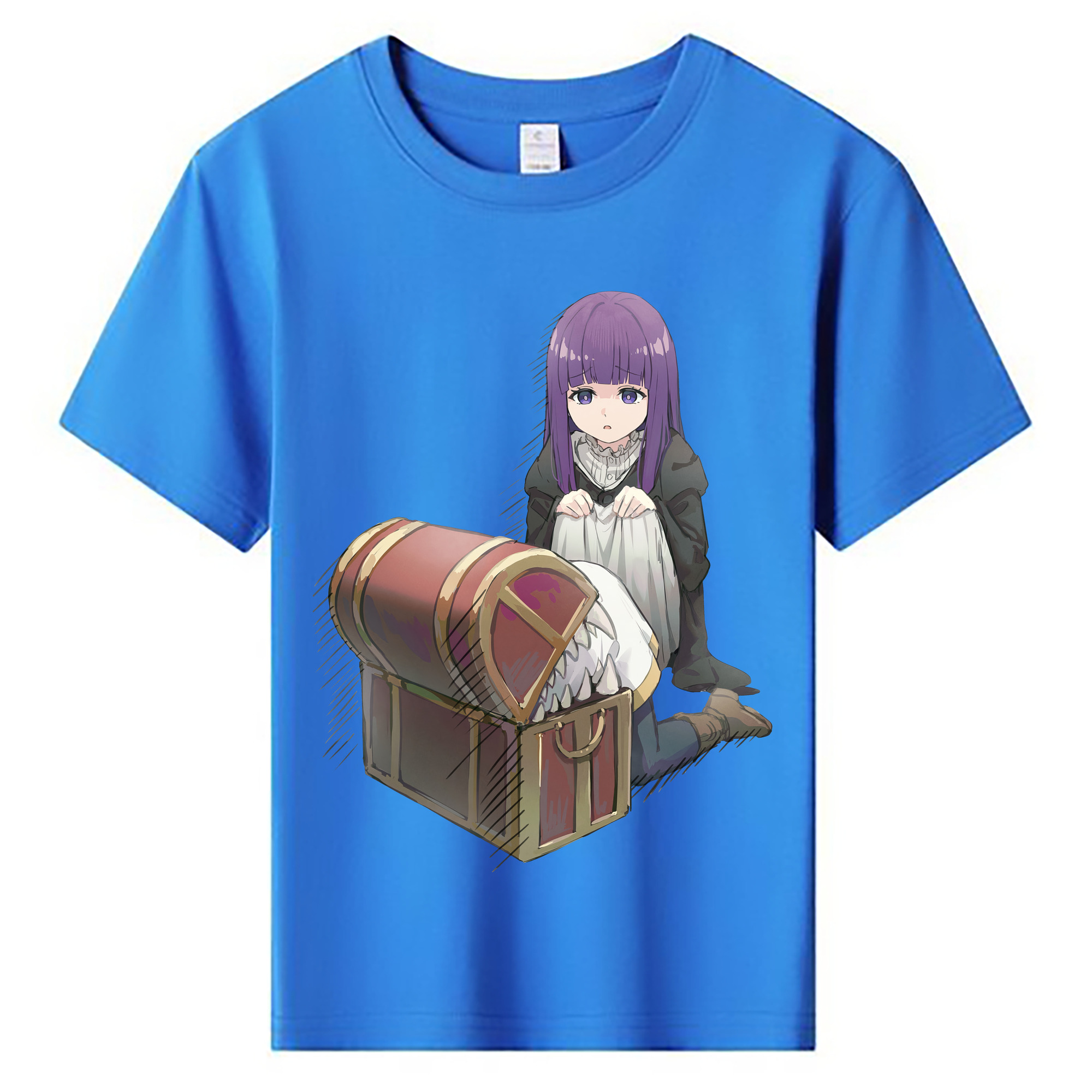 （画像用） 葬送のフリーレン Frieren 綿100％キッズTシャツ（フロントプリント）